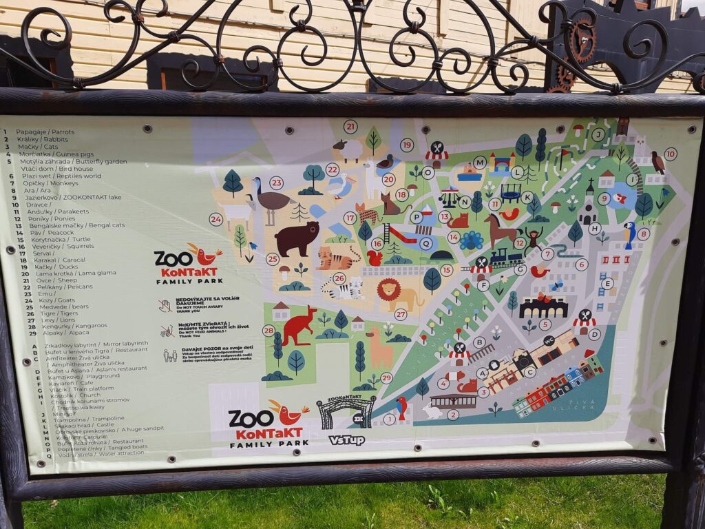 ZOOKONTAKT Family park mapa areálu